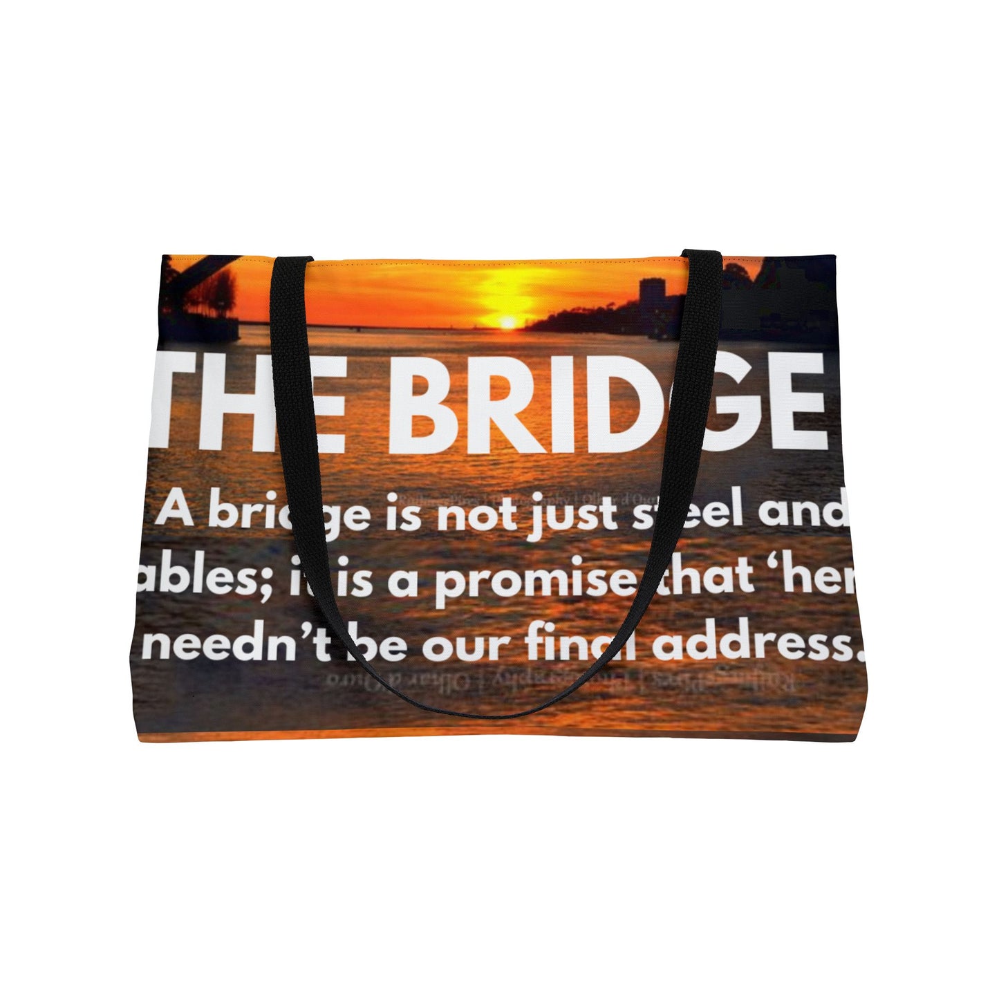 Inspirational Weekender Tote Bag | Travel, Beach, Gift for Her, Motivational Quote, Eco-Friendly Carryall