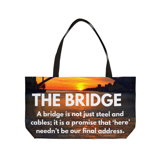 Inspirational Weekender Tote Bag | Travel, Beach, Gift for Her, Motivational Quote, Eco-Friendly Carryall